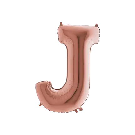 Balloon aluminium letter J Rose Gold 102cm