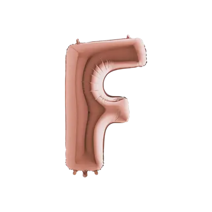 Balloon aluminium letter F Rose Gold 102cm