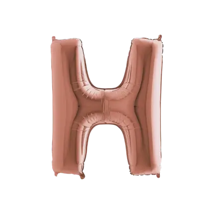 Balloon aluminium letter H Rose Gold 102cm