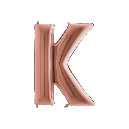 Balloon aluminium letter K Rose Gold 102cm
