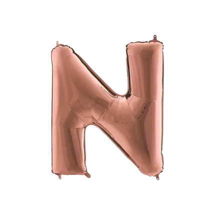 Balloon aluminium letter N Rose Gold 102cm