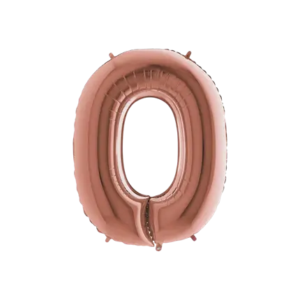 Balloon aluminium letter O Rose Gold 102cm