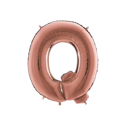 Balloon aluminium letter Q Rose Gold 102cm