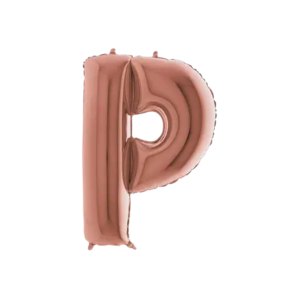 Balloon aluminium letter P Rose Gold 102cm