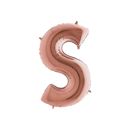 Balloon aluminium letter S Rose Gold 102cm