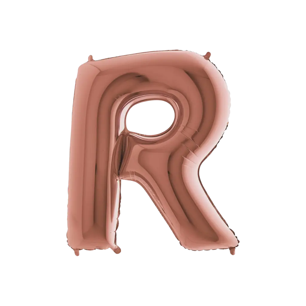 Balloon aluminium letter R Rose Gold 102cm