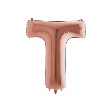Balloon aluminium letter T Rose Gold 102cm