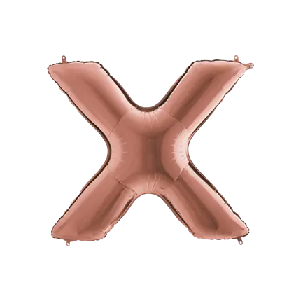 Balloon aluminium letter X Rose Gold 102cm