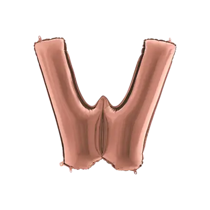 Balloon aluminium letter W Rose Gold 102cm