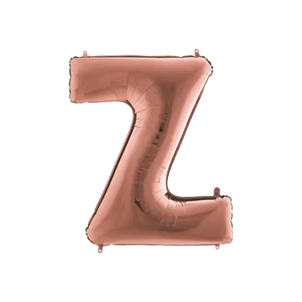 Balloon aluminium letter Z Rose Gold 102cm