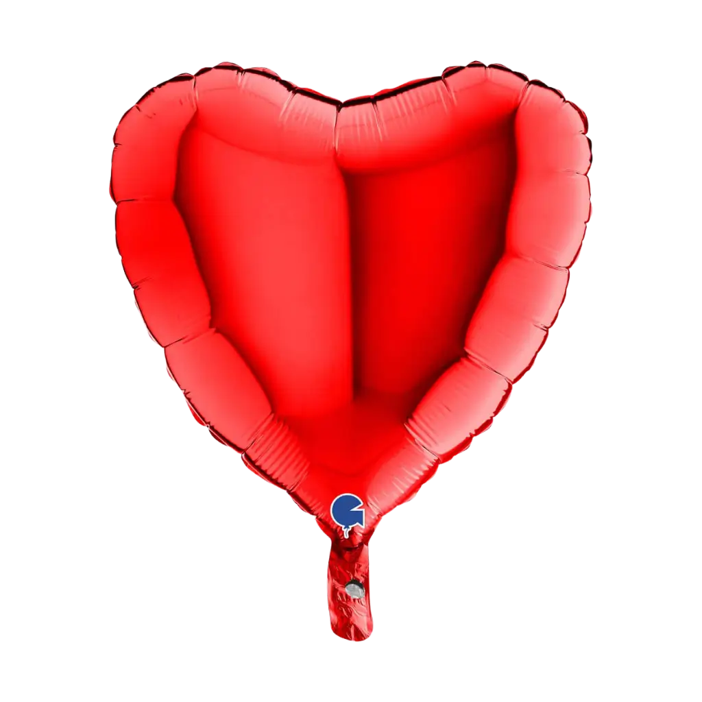Red Metal Heart Balloon 46cm