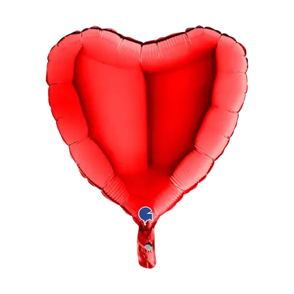 Red Metal Heart Balloon 46cm