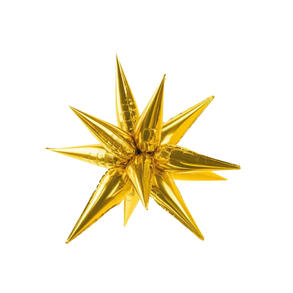 3D Gold Star Balloon 70cm