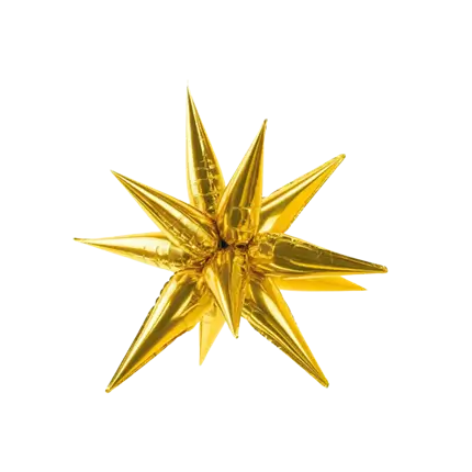 3D Gold Star Balloon 70cm