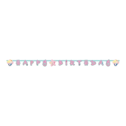 Mermaid Happy Birthday paper garland