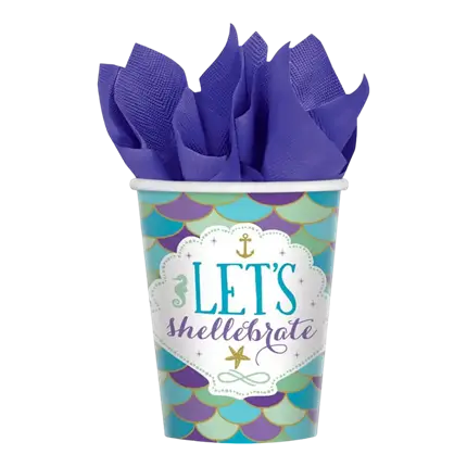 Let's Shellebrate Mermaid Paper Cup (Set of 8)