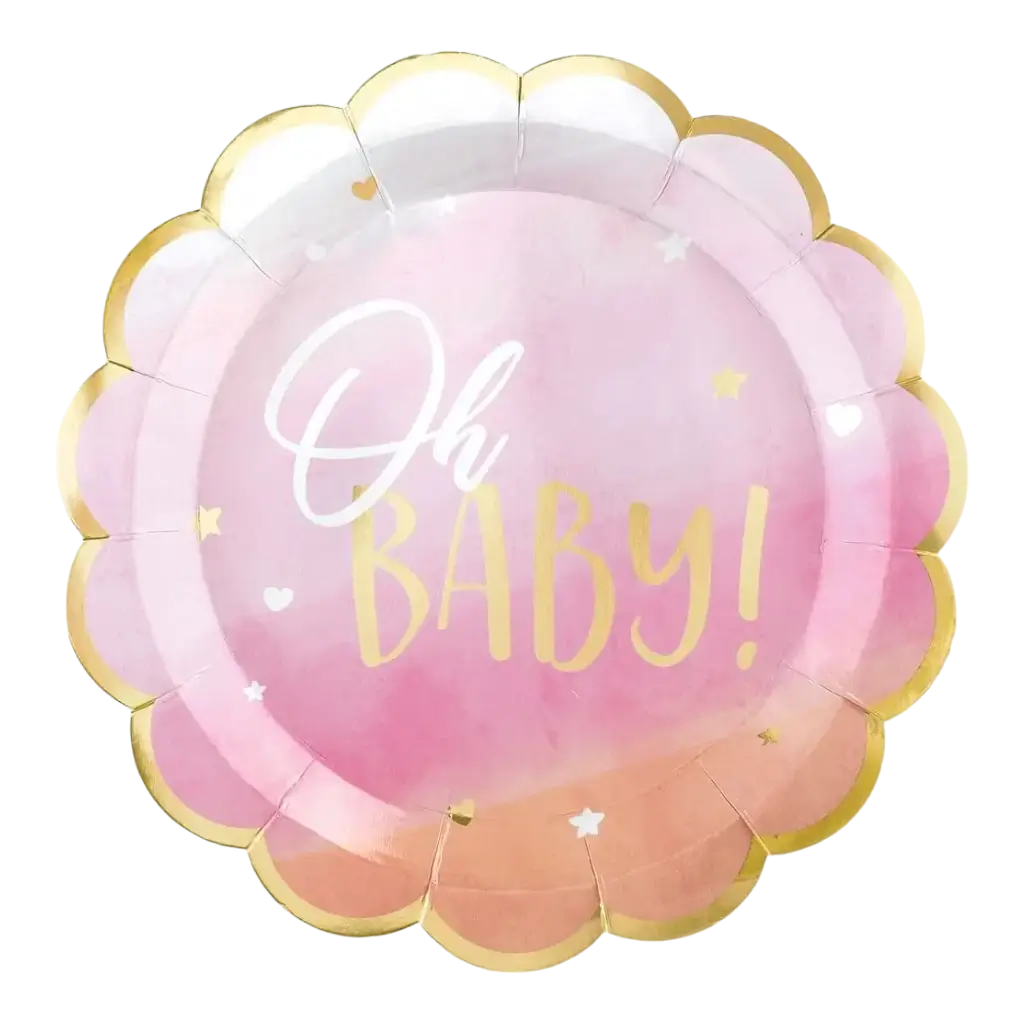 Oh Baby Girl paper plate (Set of 8)