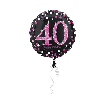 40th birthday balloon pink
