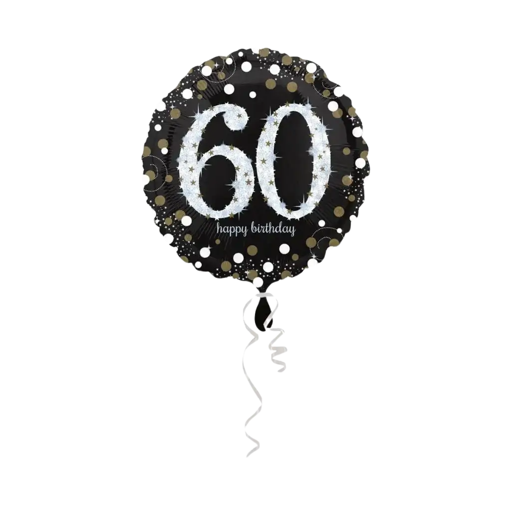 60th Anniversary Balloon silver