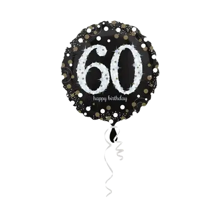 60th Anniversary Balloon silver