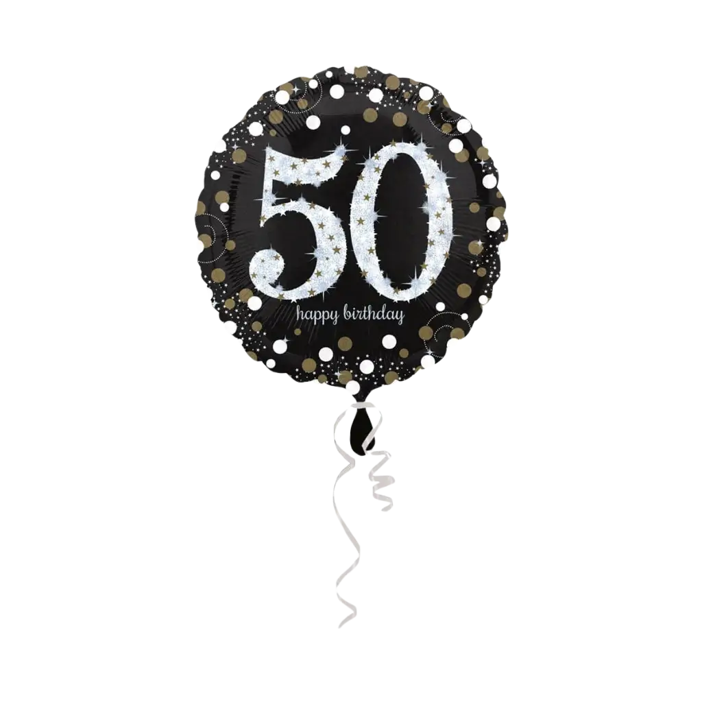 50th Anniversary Balloon silver