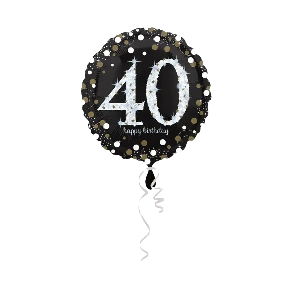 40th Anniversary Balloon silver