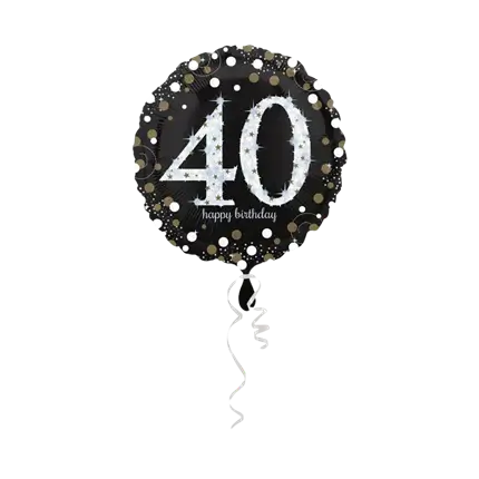40th Anniversary Balloon silver