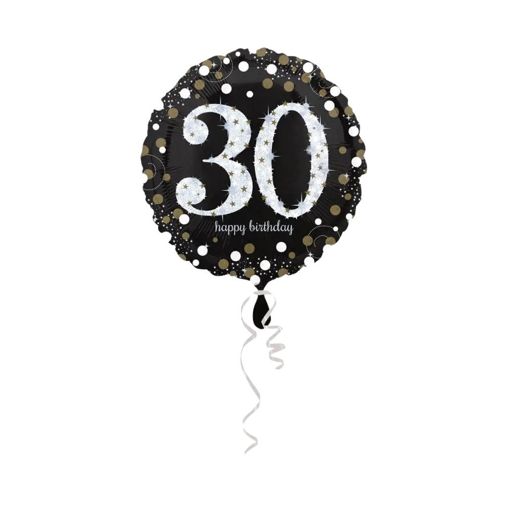 30 year anniversary balloon silver