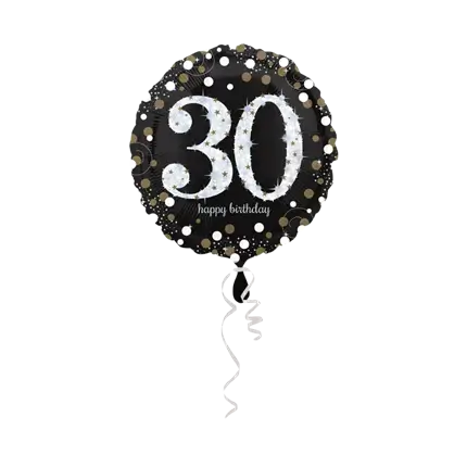 30 year anniversary balloon silver