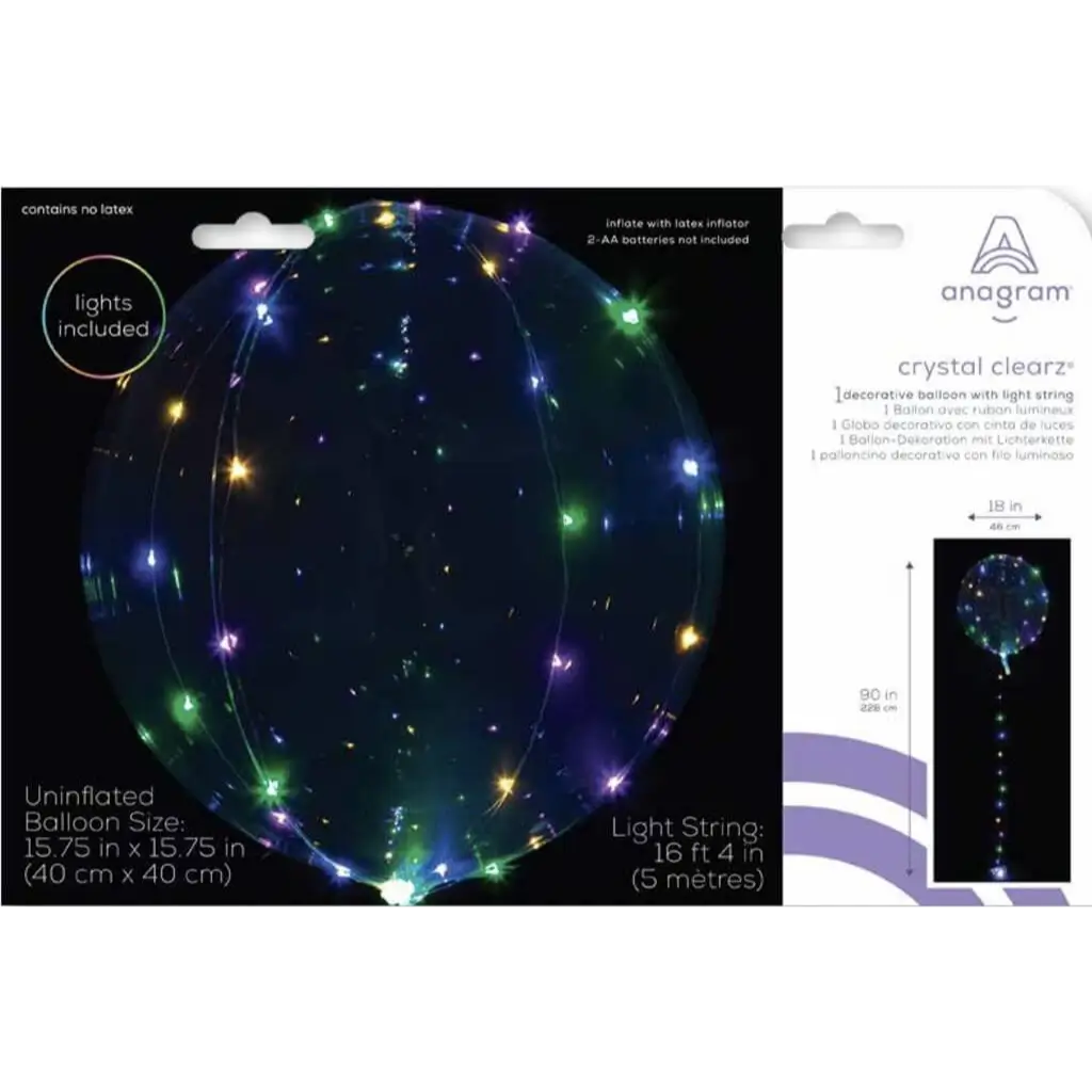 Multicolour LED light balloon ø40cm