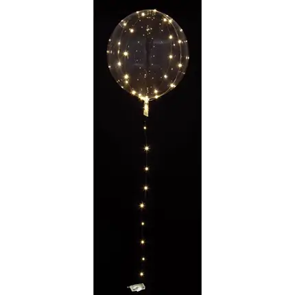 Transparent white LED light balloon ø40cm