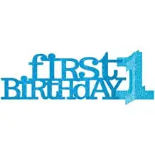 Blue paper centrepiece First Birthday Boy