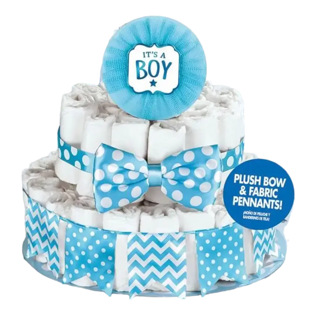 Cake decoration kit for Baby Shower Boy (4 pieces)