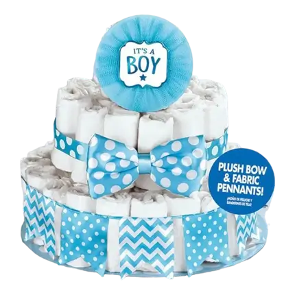 Cake decoration kit for Baby Shower Boy (4 pieces)