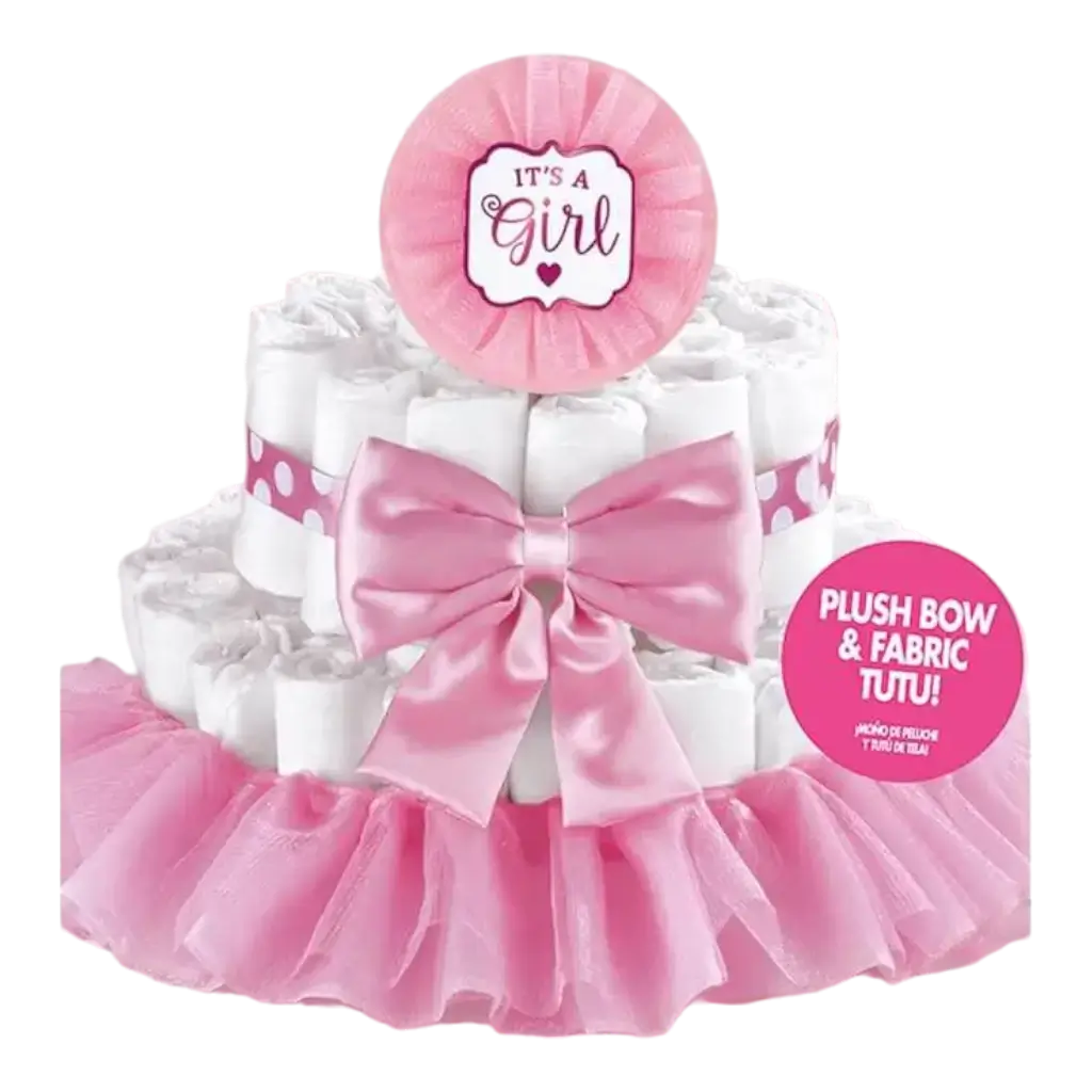 Cake decoration kit for Baby Shower Girl (4 pieces)