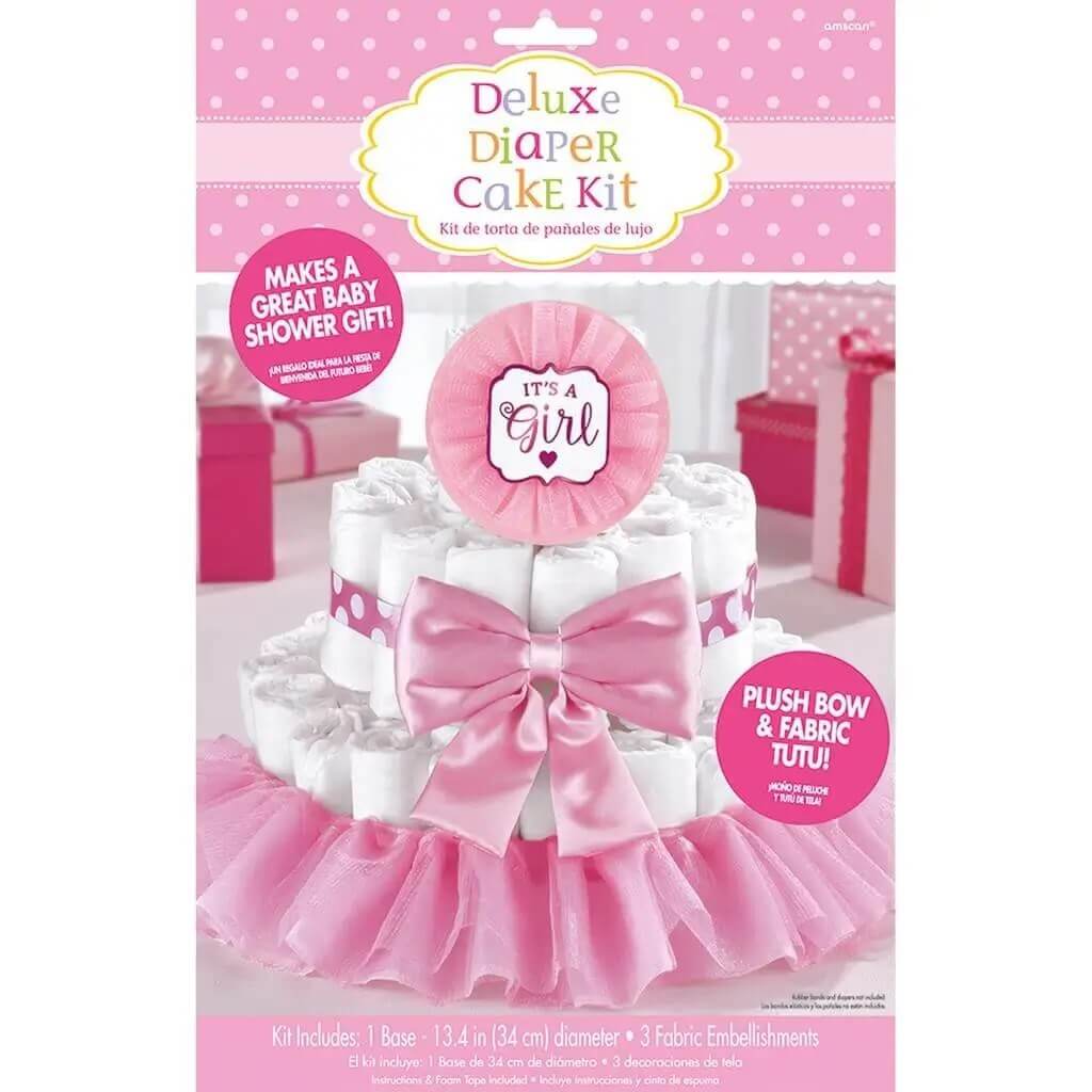 Cake decoration kit for Baby Shower Girl (4 pieces)