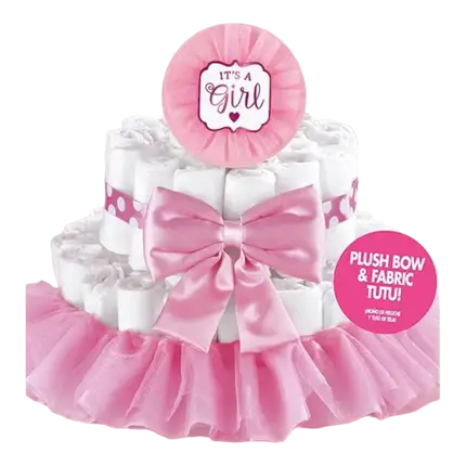 Cake decoration kit for Baby Shower Girl (4 pieces)