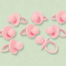 8 pink plastic lollipops 6x3,5cm