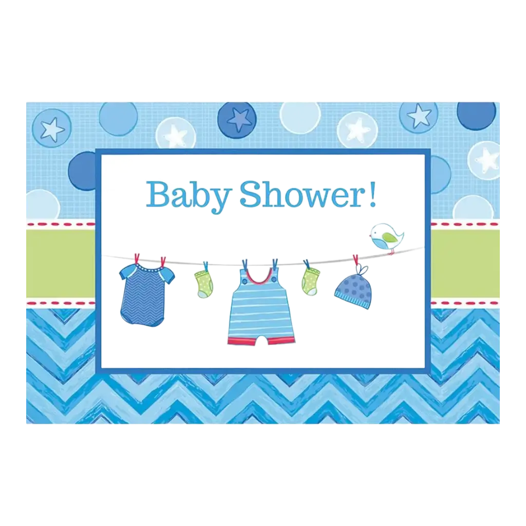 Invitation + Envelope Baby Shower Boy (Set of 8)