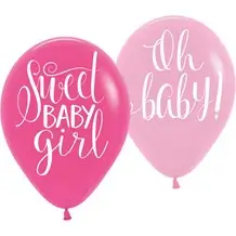 6 Sweet Baby Girl Balloons
