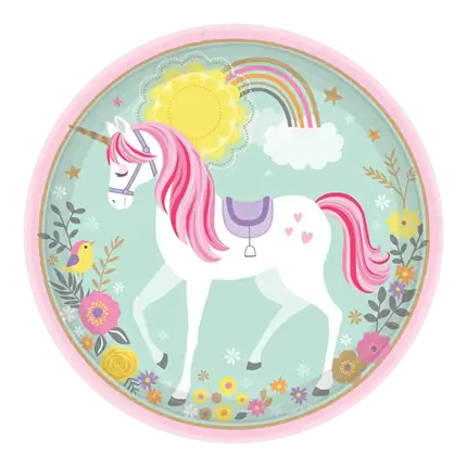 Magic Unicorn paper plate