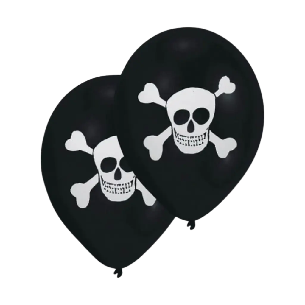 Pack of 8 Pirate Skull Balloons