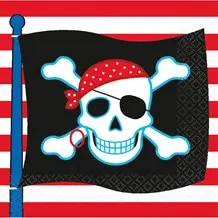 Paper napkin Pirate party (Set of 16)