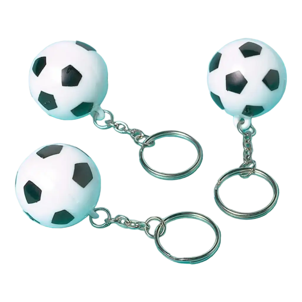 12 Football Keyrings ø3cm