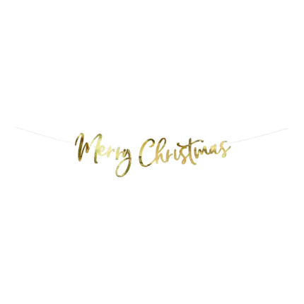 Merry Christmas Gold paper garland