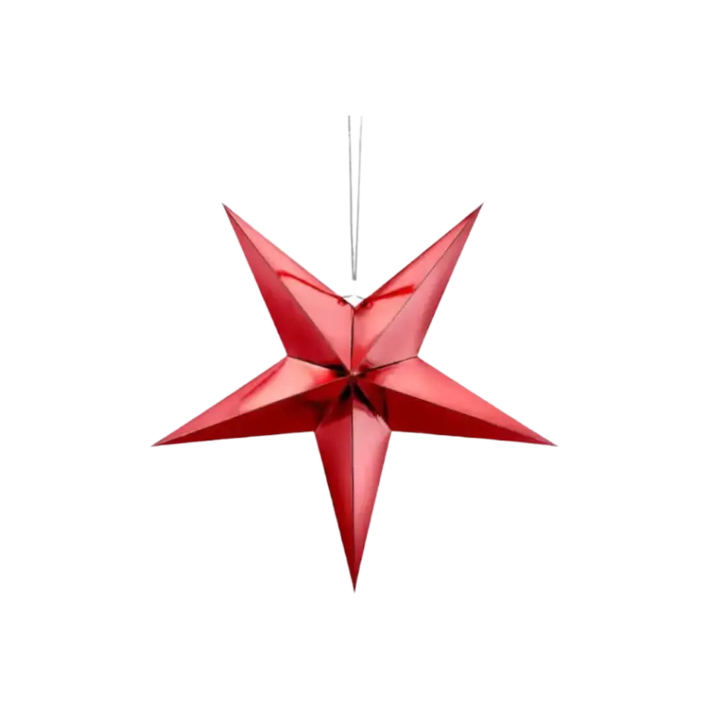 Red paper star 45cm