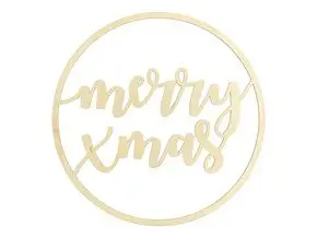 Wooden decoration Merry Christmas