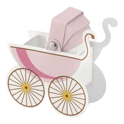It's a Girl paper pram box (10 pieces)