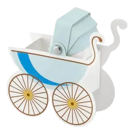 It's a Boy paper pram box (10 pieces)
