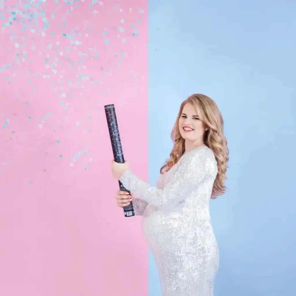 Gender Reveal Giant Confetti Cannon Blue